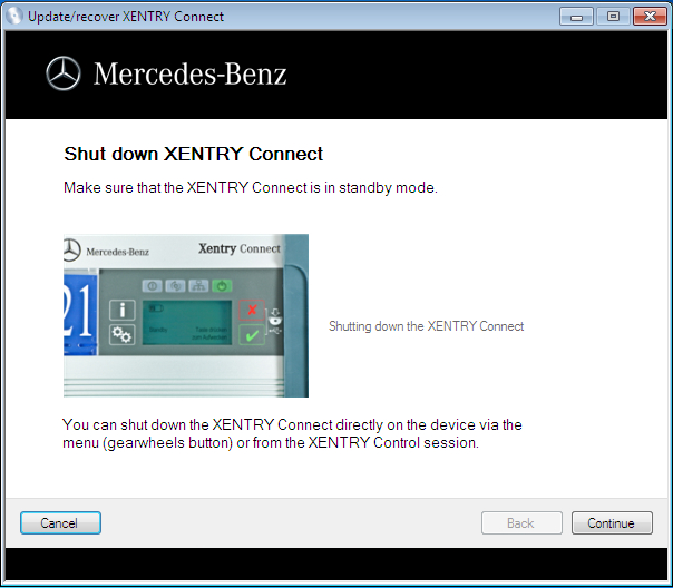 Xentry Connect Reset