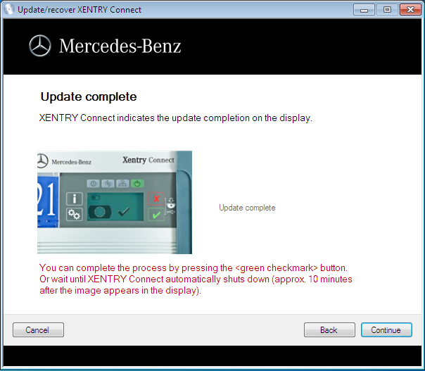 Xentry Connect Reset